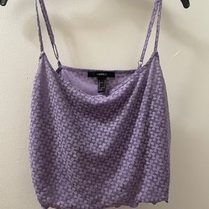 Purple floral crop top